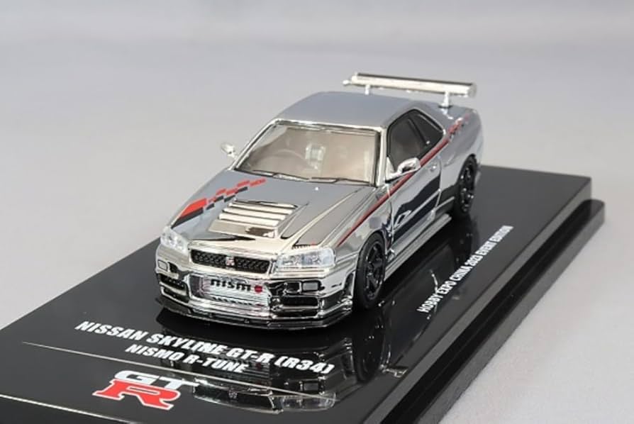 イノモデル Nissan Skyline GT-R R34 R-TUNE Ino Model 164 Nissan Skyline GT-R R34 Nismo R-Tune Silver